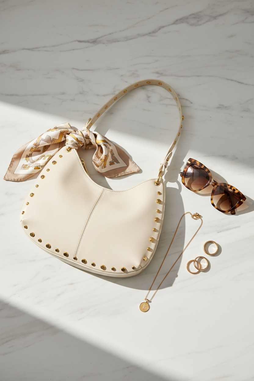 Romy Bag – Flat lay lifestyle