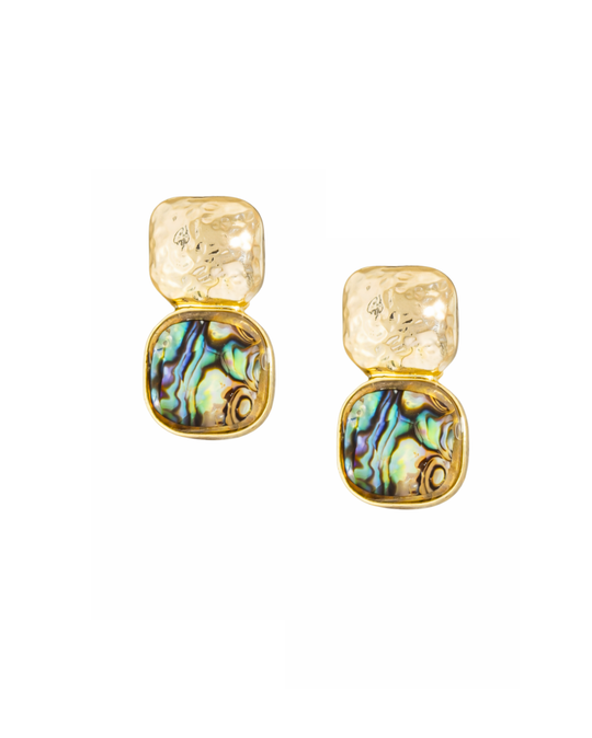 Lustre Stud – 18KT gold plated stud earring with resin detail