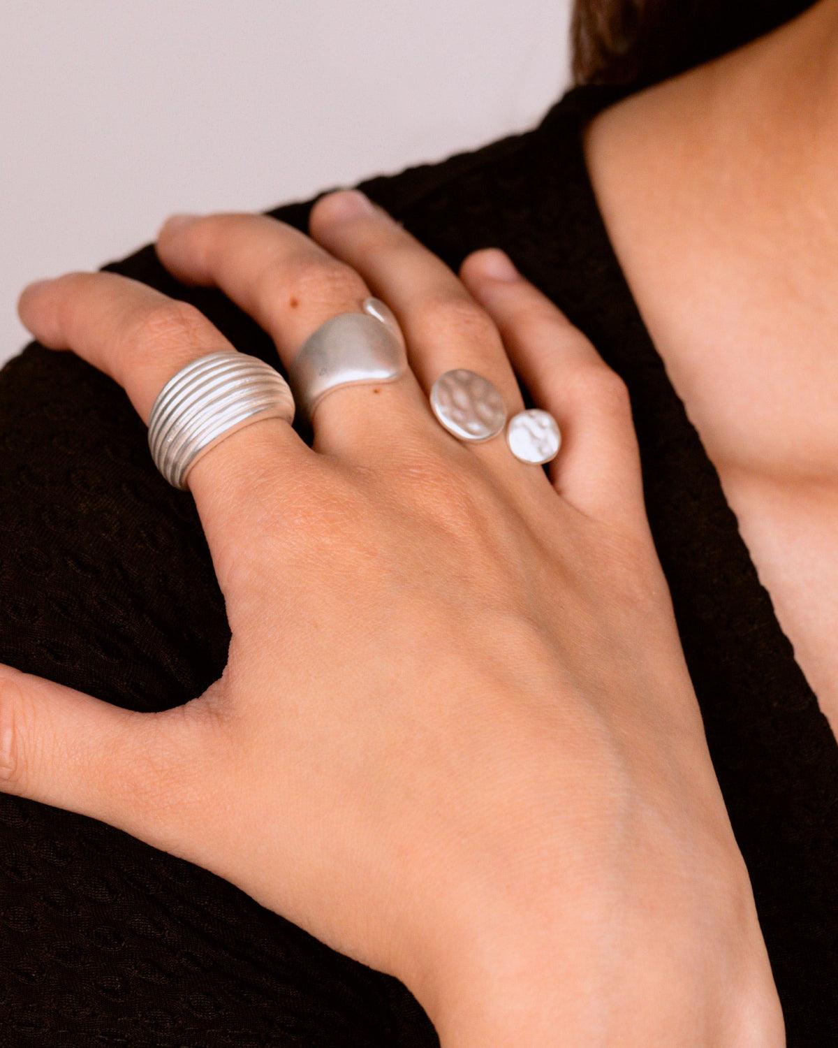 MATTE SILVER NAILED RING - 8 Other Reasons